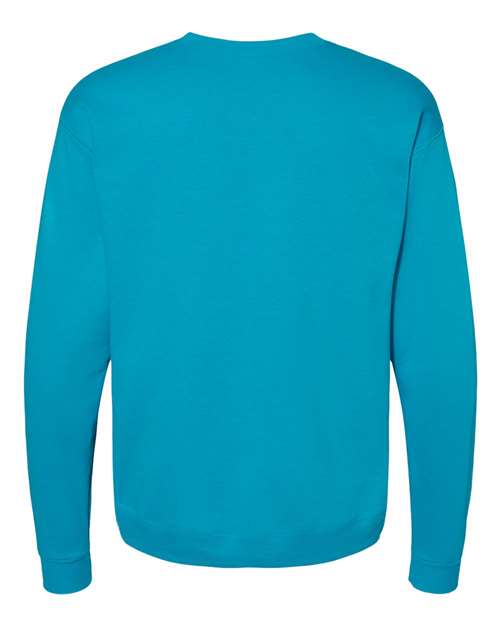 Hanes P160 EcoSmart Crewneck Sweatshirt - Teal - back
