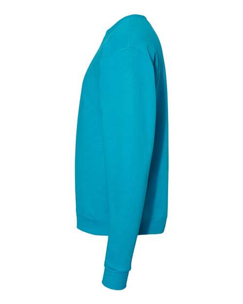 Hanes P160 EcoSmart Crewneck Sweatshirt - Teal - side