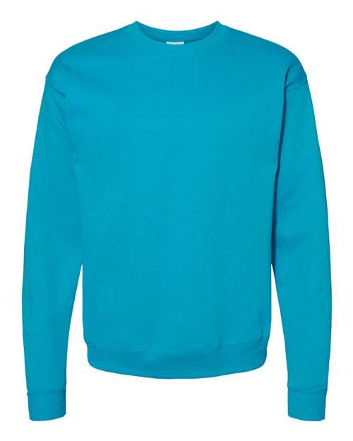 Hanes P160 EcoSmart Crewneck Sweatshirt - Teal - flat front