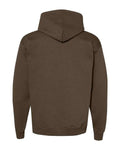 Hanes P170 EcoSmart Hooded Sweatshirt - Army Brown - back