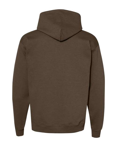 Hanes P170 EcoSmart Hooded Sweatshirt - Army Brown - back