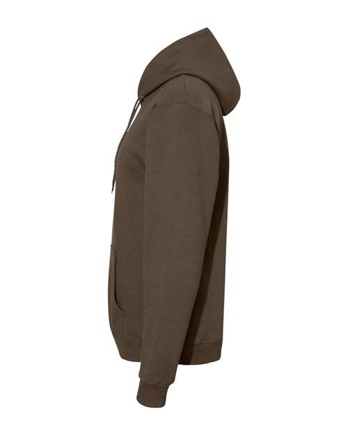 Hanes P170 EcoSmart Hooded Sweatshirt - Army Brown - side