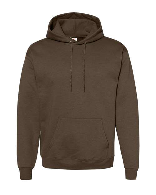 Hanes P170 EcoSmart Hooded Sweatshirt - Army Brown - flat front