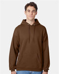 Hanes P170 EcoSmart Hooded Sweatshirt - Army Brown - model front