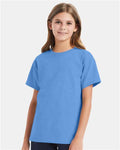 Hanes 5480 Youth Essential-T T-Shirt - Carolina Blue - model front