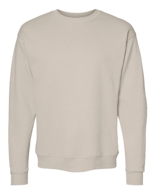 Hanes P160 EcoSmart Crewneck Sweatshirt - Sand - flat front