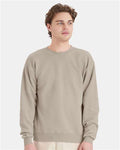 Hanes P160 EcoSmart Crewneck Sweatshirt - Sand - model front