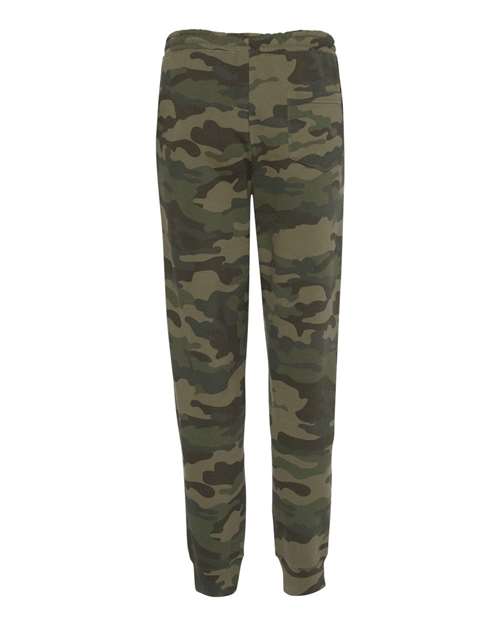 Independent Trading Co. IND20PNT Midweight Fleece Sweatpants - Forest Camo - back
