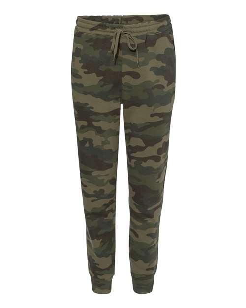 Independent Trading Co. IND20PNT Midweight Fleece Sweatpants - Forest Camo - flat front