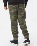 Independent Trading Co. IND20PNT Midweight Fleece Sweatpants - Forest Camo - model back