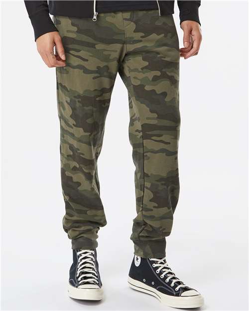 Independent Trading Co. IND20PNT Midweight Fleece Sweatpants - Forest Camo - model front