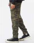 Independent Trading Co. IND20PNT Midweight Fleece Sweatpants - Forest Camo - model side