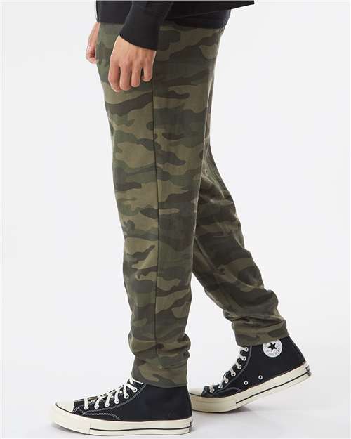 Independent Trading Co. IND20PNT Midweight Fleece Sweatpants - Forest Camo - model side