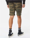 Independent Trading Co. IND20SRT Men's Midweight Fleece Shorts - Forest Camo - model back