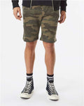 Independent Trading Co. IND20SRT Men's Midweight Fleece Shorts - Forest Camo - model front