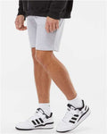 Independent Trading Co. IND20SRT Men's Midweight Fleece Shorts - Grey Heather - model side