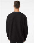 Independent Trading Co. IND5000C Unisex Legend Premium Heavyweight Cross-Grain Crewneck Sweatshirt - Black - model back