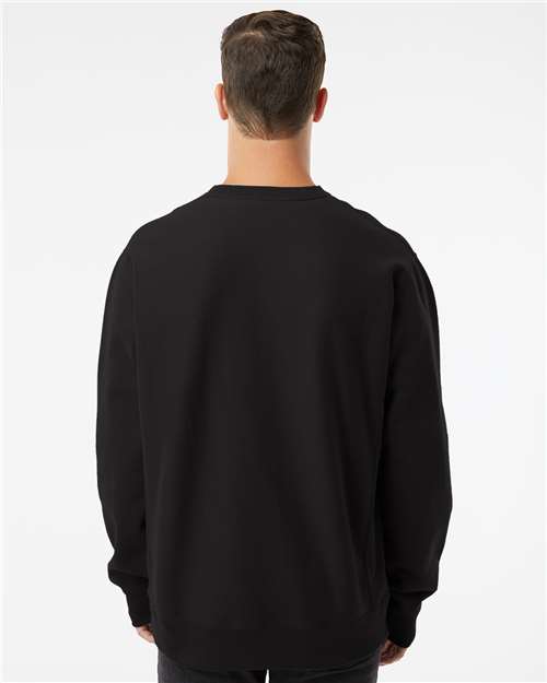 Independent Trading Co. IND5000C Unisex Legend Premium Heavyweight Cross-Grain Crewneck Sweatshirt - Black - model back