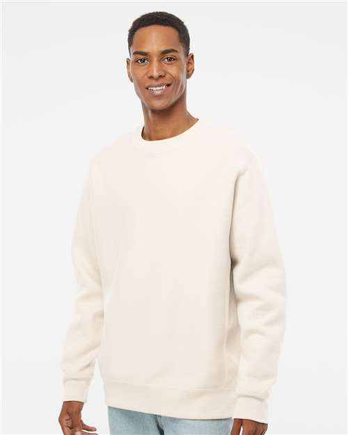 Independent Trading Co. IND5000C Unisex Legend Premium Heavyweight Cross-Grain Crewneck Sweatshirt - Bone - model front