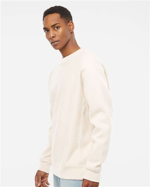 Independent Trading Co. IND5000C Unisex Legend Premium Heavyweight Cross-Grain Crewneck Sweatshirt - Bone - model side