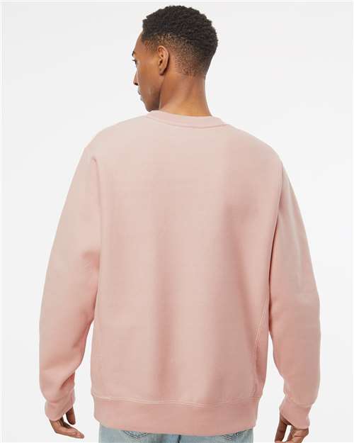 Independent Trading Co. IND5000C Unisex Legend Premium Heavyweight Cross-Grain Crewneck Sweatshirt - Dusty Pink - model back