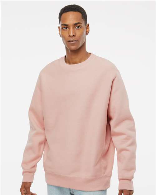 Independent Trading Co. IND5000C Unisex Legend Premium Heavyweight Cross-Grain Crewneck Sweatshirt - Dusty Pink - model front