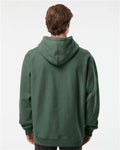 Independent Trading Co. IND5000P Unisex Legend Premium Heavyweight Cross-Grain Hooded Sweatshirt - Alpine Green - model back