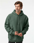 Independent Trading Co. IND5000P Unisex Legend Premium Heavyweight Cross-Grain Hooded Sweatshirt - Alpine Green - model front