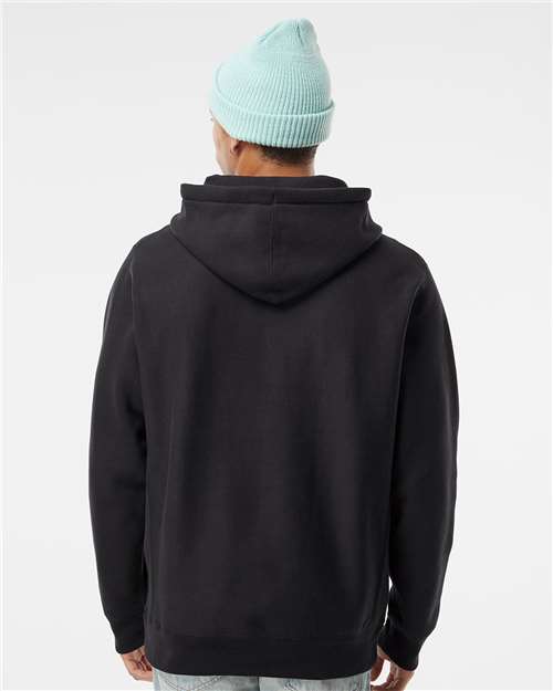 Independent Trading Co. IND5000P Unisex Legend Premium Heavyweight Cross-Grain Hooded Sweatshirt - Black - model back