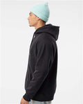 Independent Trading Co. IND5000P Unisex Legend Premium Heavyweight Cross-Grain Hooded Sweatshirt - Black - model side
