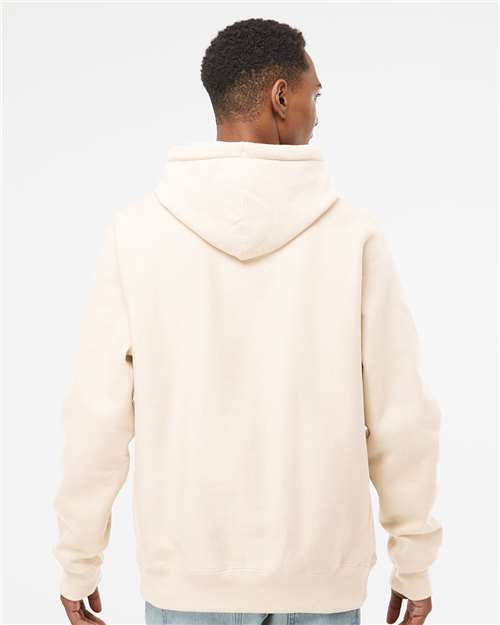 Independent Trading Co. IND5000P Unisex Legend Premium Heavyweight Cross-Grain Hooded Sweatshirt - Bone - model back