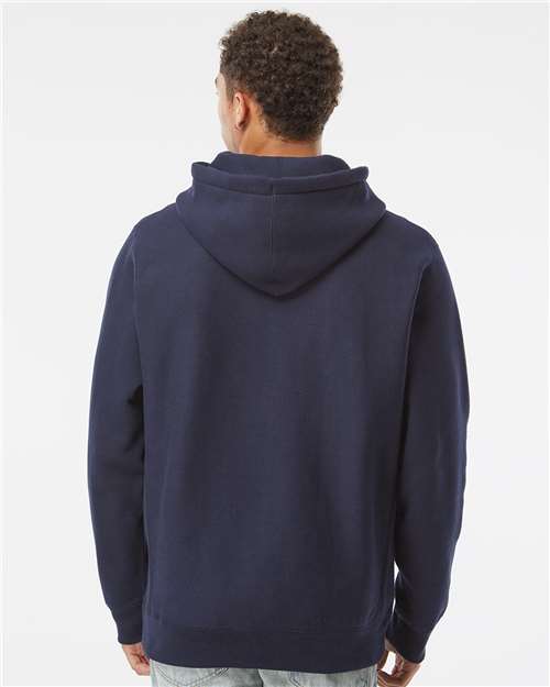 Independent Trading Co. IND5000P Unisex Legend Premium Heavyweight Cross-Grain Hooded Sweatshirt - Classic Navy - model back