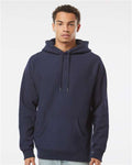 Independent Trading Co. IND5000P Unisex Legend Premium Heavyweight Cross-Grain Hooded Sweatshirt - Classic Navy - model front