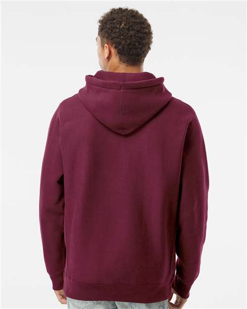 Independent Trading Co. IND5000P Unisex Legend Premium Heavyweight Cross-Grain Hooded Sweatshirt - Maroon - model back