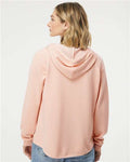 Independent Trading Co. PRM2500Z Women's California Wave Wash Full-Zip Hooded Sweatshirt - Blush - model back