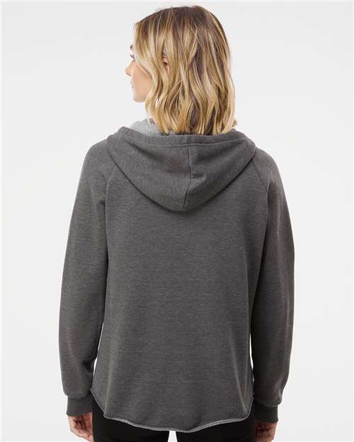 Independent Trading Co. PRM2500Z Women's California Wave Wash Full-Zip Hooded Sweatshirt - Shadow - model back