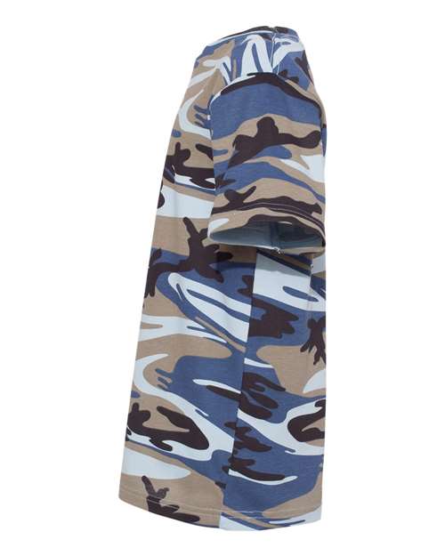 Code Five 2207 Youth Camouflage T-Shirt - Blue Woodland - side