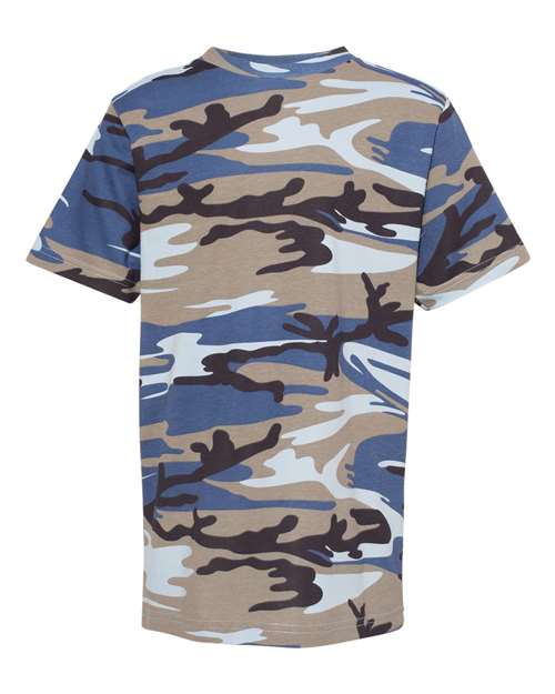 Code Five 2207 Youth Camouflage T-Shirt - Blue Woodland - front