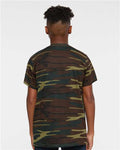 Code Five 2207 Youth Camouflage T-Shirt - Green Woodland - model back
