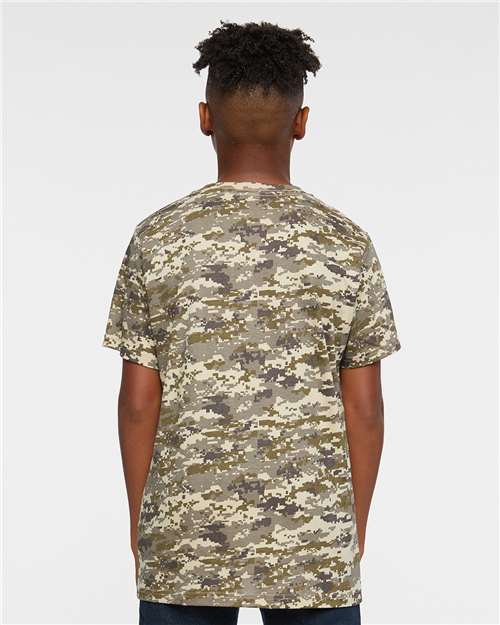 Code Five 2207 Youth Camouflage T-Shirt - Sand Digital - model back