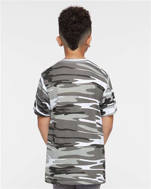 Code Five 2207 Youth Camouflage T-Shirt - Urban Woodland - model back