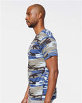 Code Five 3907 Unisex Camo Tee - Blue Woodland - model side
