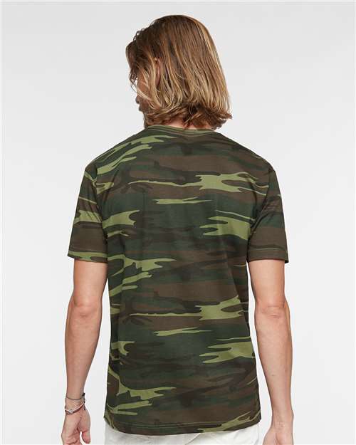 Code Five 3907 Unisex Camo Tee - Green Woodland - model back