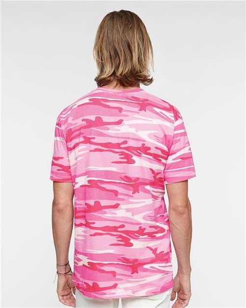 Code Five 3907 Unisex Camo Tee - Pink Woodland - model back