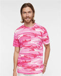 Code Five 3907 Unisex Camo Tee - Pink Woodland - model front