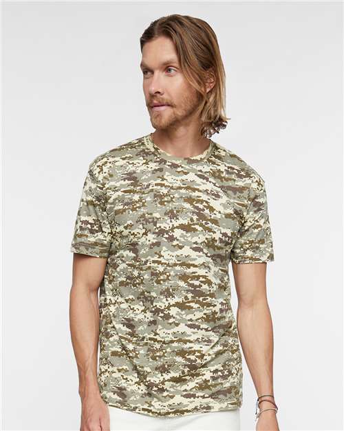 Code Five 3907 Unisex Camo Tee - Sand Digital - model front