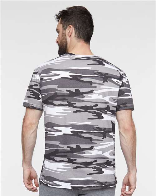 Code Five 3907 Unisex Camo Tee - Urban Woodland - model back