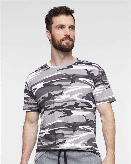 Code Five 3907 Unisex Camo Tee - Urban Woodland - model front