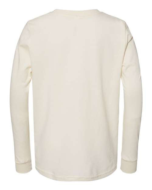 BELLA + CANVAS 3501Y Youth Jersey Long Sleeve Tee - Natural - back