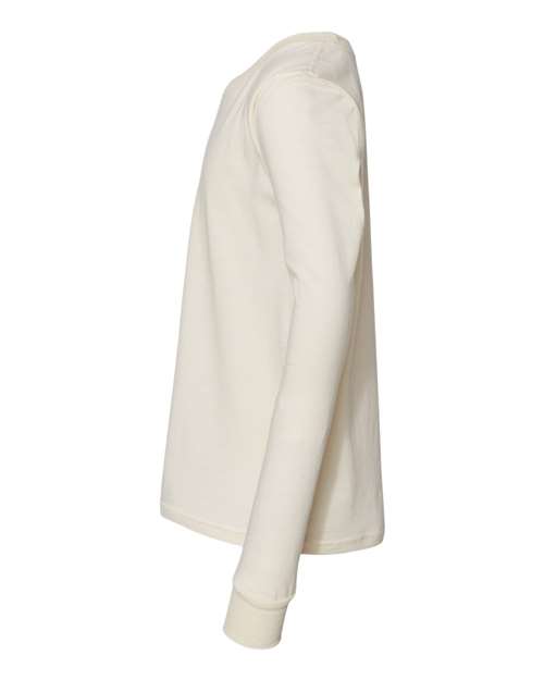 BELLA + CANVAS 3501Y Youth Jersey Long Sleeve Tee - Natural - side